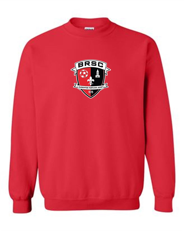 BRSC Crew Neck Sweatshirt BRSC Spiritwear Red Youth Small - Third Coast Soccer