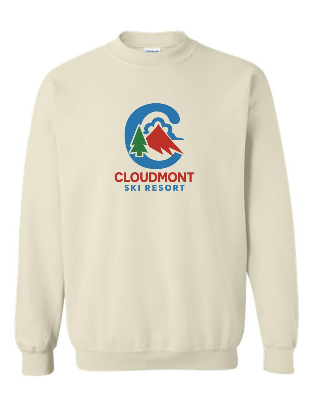 Cloudmont Ski Resort Crewneck Sweatshirt C CSR Sand Youth Small - Third Coast Soccer