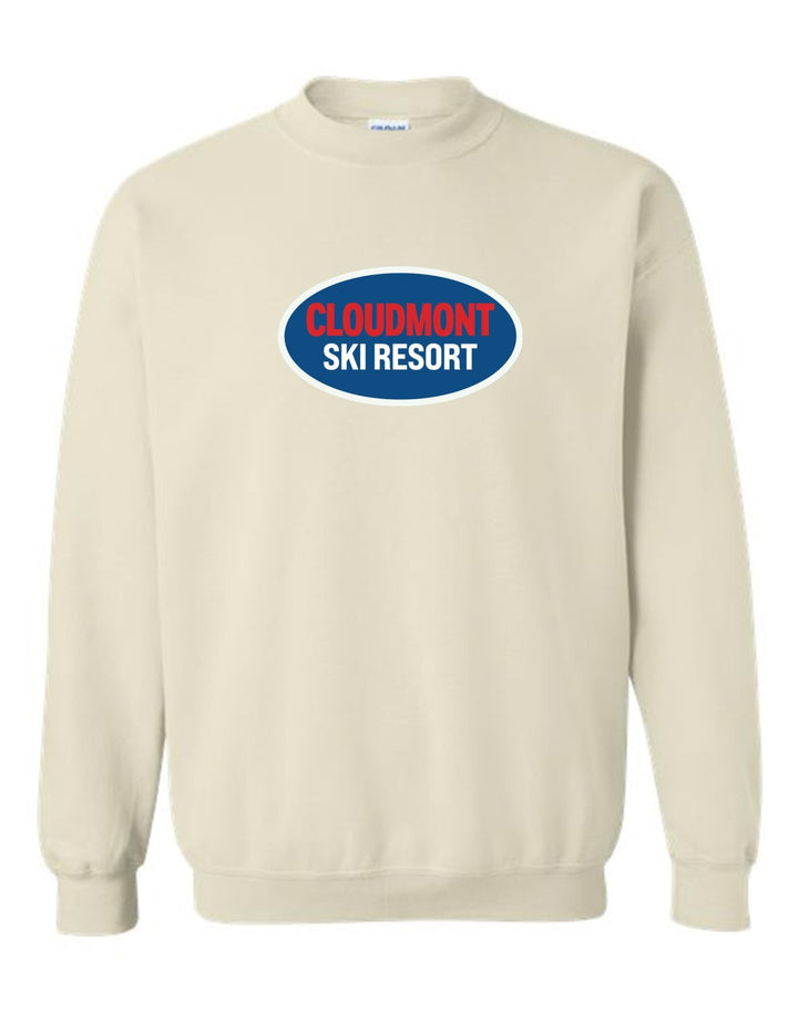 Cloudmont Ski Resort Crewneck Sweatshirt CSR Oval Sand Youth Small - Third Coast Soccer
