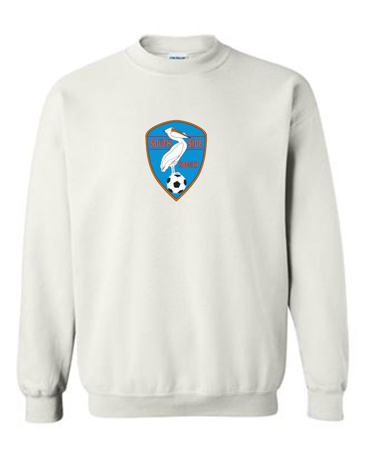 Southside Youth Soccer Crew Neck Sweatshirt SYS Spiritwear White Youth Small - Third Coast Soccer