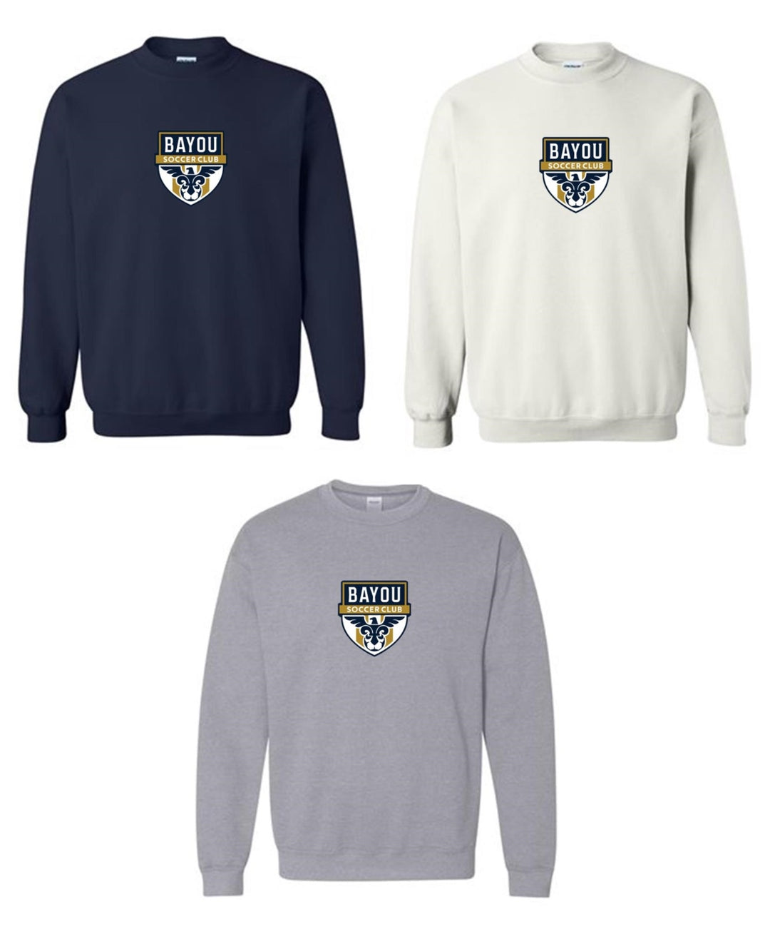 Bayou Soccer Club Crew Neck Sweatshirt Bayou Soccer Club Spiritwear   - Third Coast Soccer