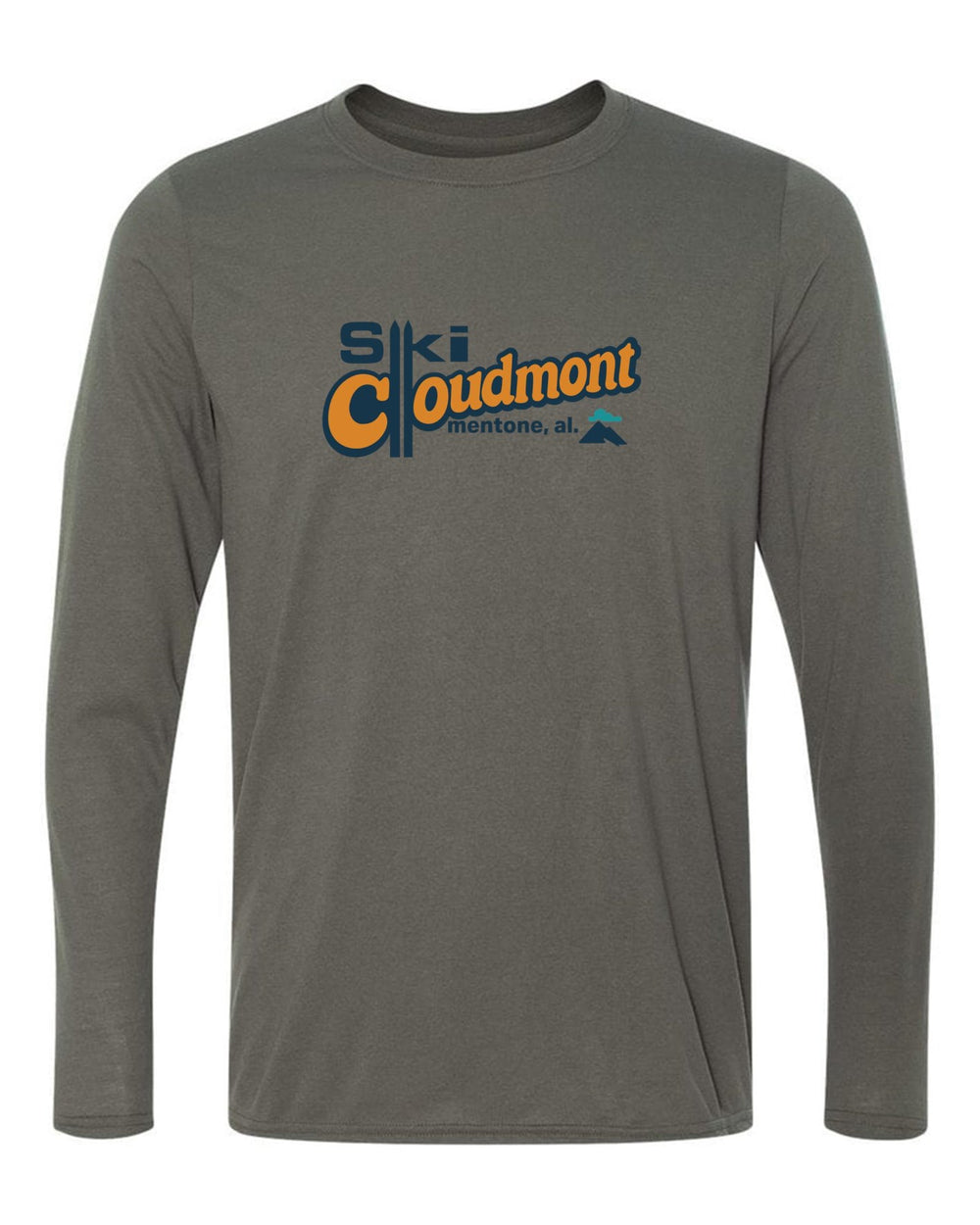 Ski Cloudmont Long-Sleeve T-Shirt Ski Cloudmont Skis Charcoal Youth Small - Third Coast Soccer