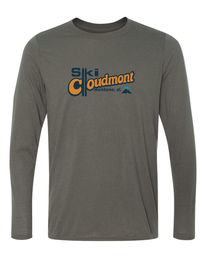 Ski Cloudmont Long-Sleeve T-Shirt Ski Cloudmont Skis Charcoal Youth Small - Third Coast Soccer