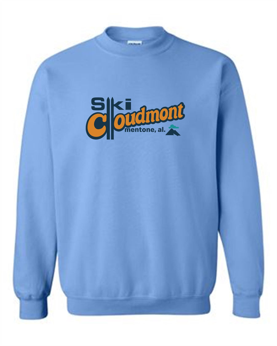 Ski Cloudmont Crewneck Sweatshirt Ski Cloudmont Skis Light Blue Youth Small - Third Coast Soccer