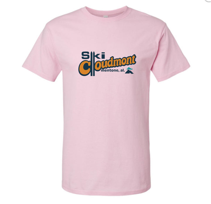 Ski Cloudmont Short-Sleeve T-Shirt Ski Cloudmont Skis Light Pink Youth Small - Third Coast Soccer