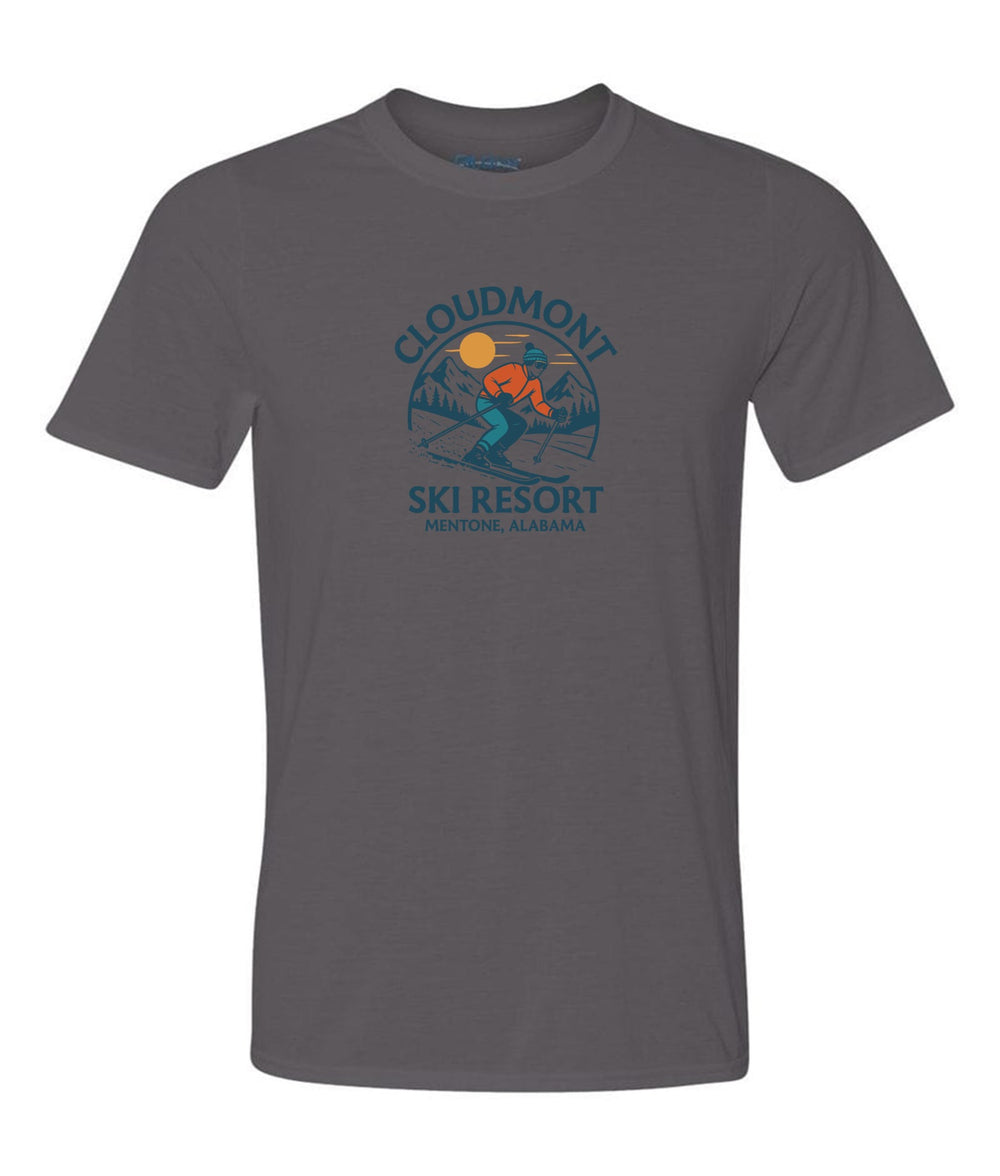 Cloudmont Ski Resort Short-Sleeve T-Shirt Cloudmont Ski Resort Charcoal Youth Small - Third Coast Soccer