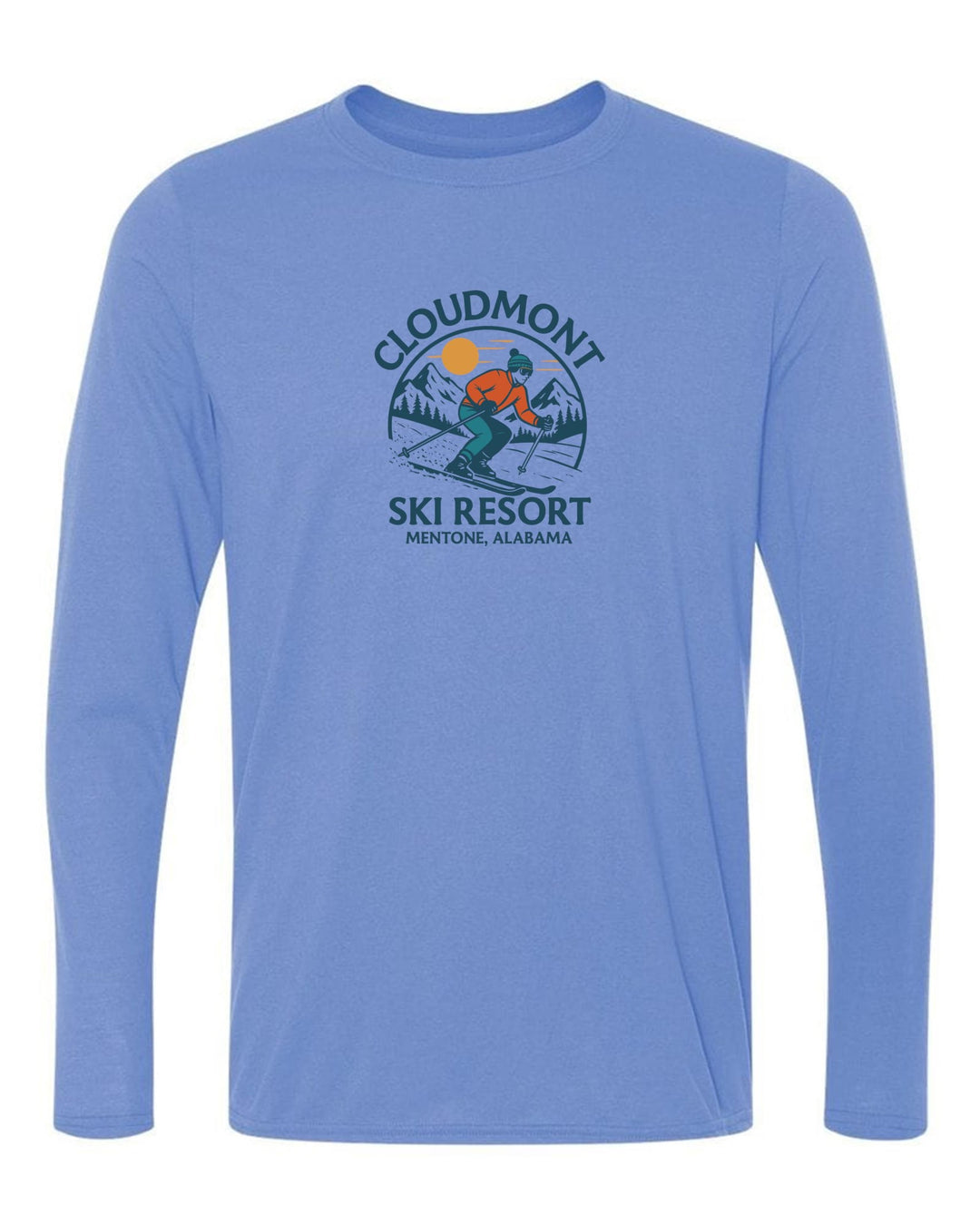 Cloudmont Ski Resort Long-Sleeve T-Shirt Cloudmont Ski Resort Light Blue Youth Small - Third Coast Soccer