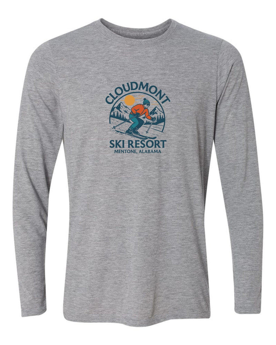 Cloudmont Ski Resort Long-Sleeve T-Shirt Cloudmont Ski Resort Sport Grey Youth Small - Third Coast Soccer