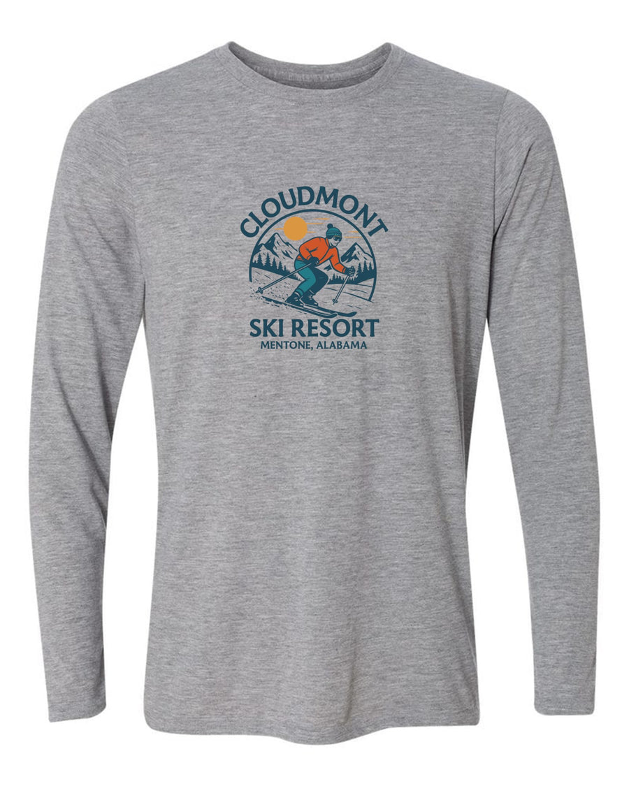 Cloudmont Ski Resort Long-Sleeve T-Shirt Cloudmont Ski Resort Sport Grey Youth Small - Third Coast Soccer