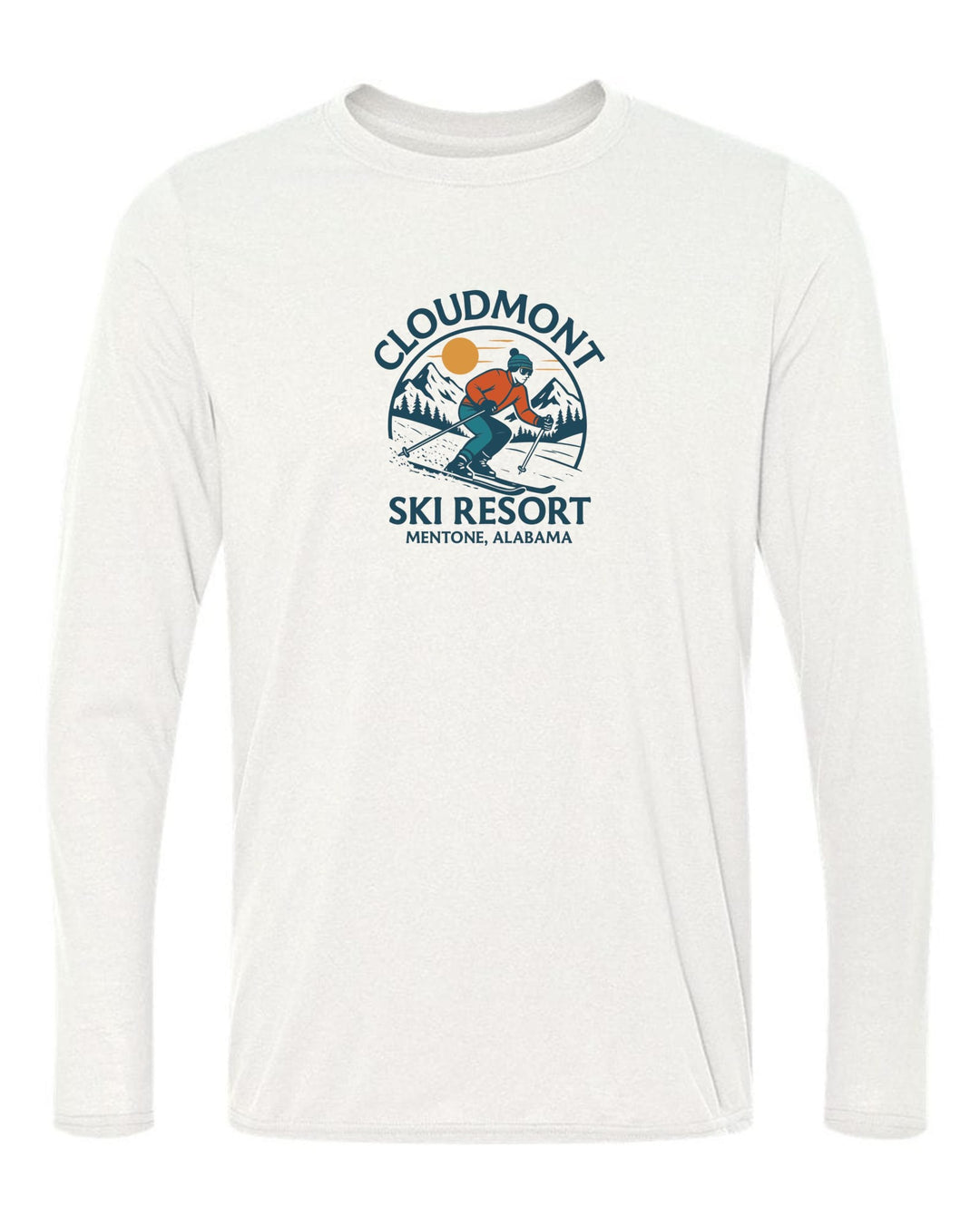 Cloudmont Ski Resort Long-Sleeve T-Shirt Cloudmont Ski Resort White Youth Small - Third Coast Soccer