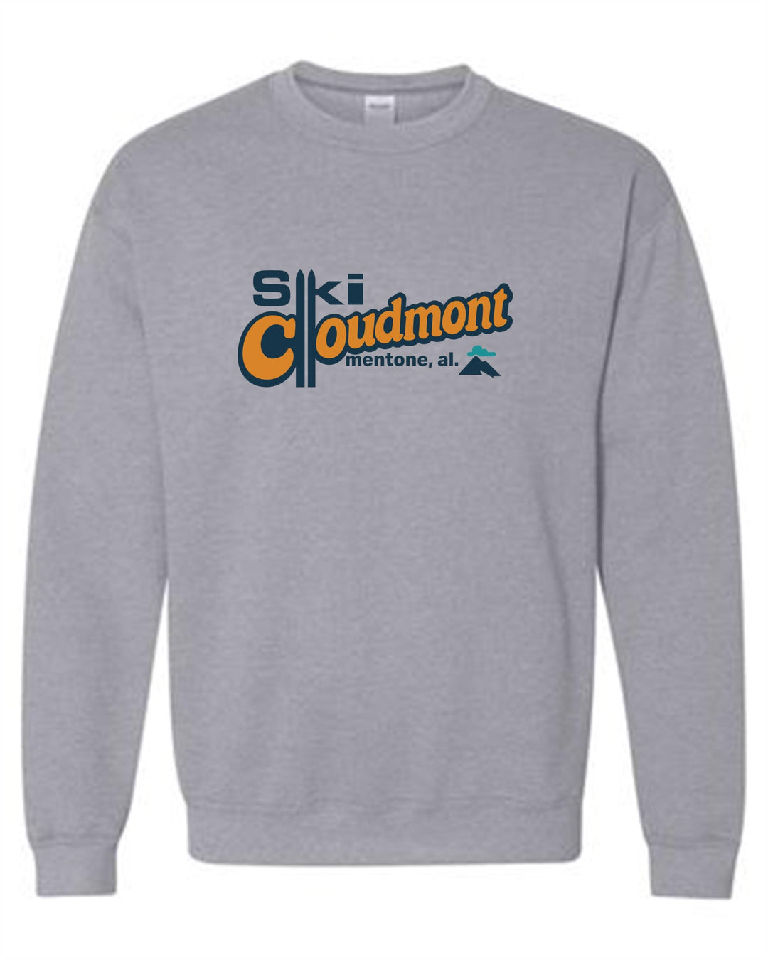 Ski Cloudmont Crewneck Sweatshirt Ski Cloudmont Skis Sport Grey Youth Small - Third Coast Soccer