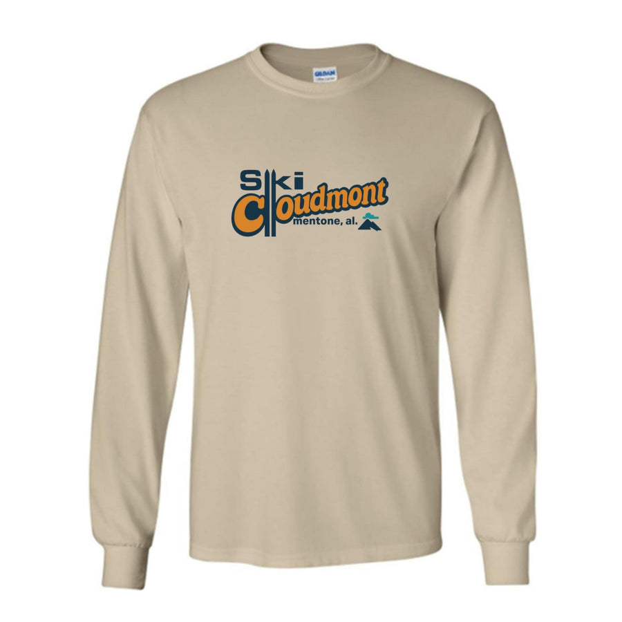 Ski Cloudmont Long-Sleeve T-Shirt Ski Cloudmont Skis Sand Youth Small - Third Coast Soccer