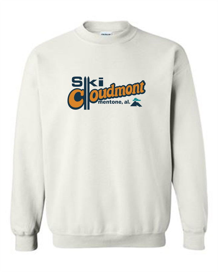 Ski Cloudmont Crewneck Sweatshirt Ski Cloudmont Skis White Youth Small - Third Coast Soccer