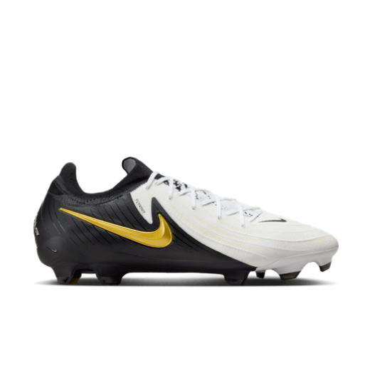 Nike Phantom GX II Pro FG - White/Black/Gold Mens Footwear   - Third Coast Soccer