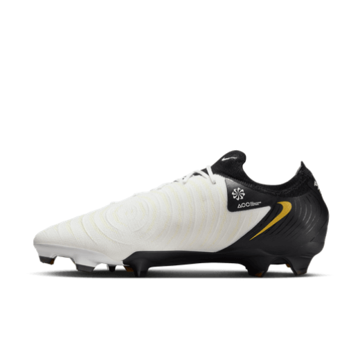 Nike Phantom GX II Pro FG - White/Black/Gold Men's Footwear   - Third Coast Soccer