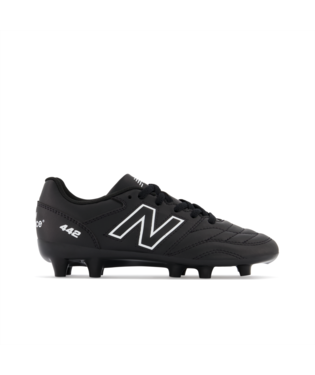 New Balance 442 V2 Academy Junior FG - Black/White - WIDE Youth Footwear   - Third Coast Soccer