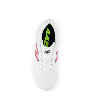 New Balance 442 V2 Academy Junior FG - White/Pink Youth Footwear   - Third Coast Soccer