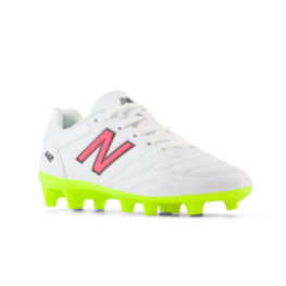 New Balance 442 V2 Academy Junior FG - White/Pink Youth Footwear   - Third Coast Soccer