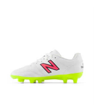 New Balance 442 V2 Academy Junior FG - White/Pink Youth Footwear   - Third Coast Soccer