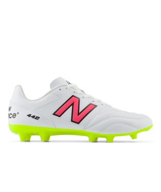 New Balance 442 V2 Academy FG  - White/Pink Mens Footwear   - Third Coast Soccer