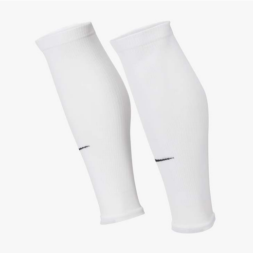 Nike Strike Soccer Sleeve Shinguard Accessories White/Black S/M - Third Coast Soccer