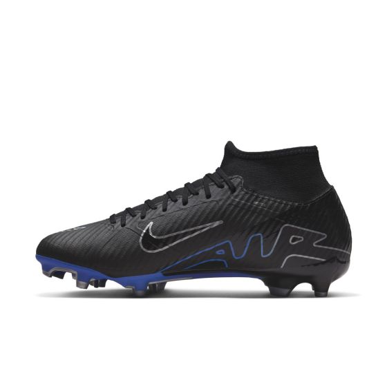 Nike Zoom Mercurial Superfly 9 Academy FG - Black/Chrome/Hyper Royal Mens Footwear - Third Coast Soccer