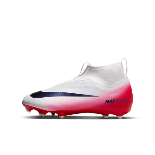Nike Youth Zoom Superfly 10 Academy LV8 FG/MF - Red/Obsidian Youth Footwear - Third Coast Soccer