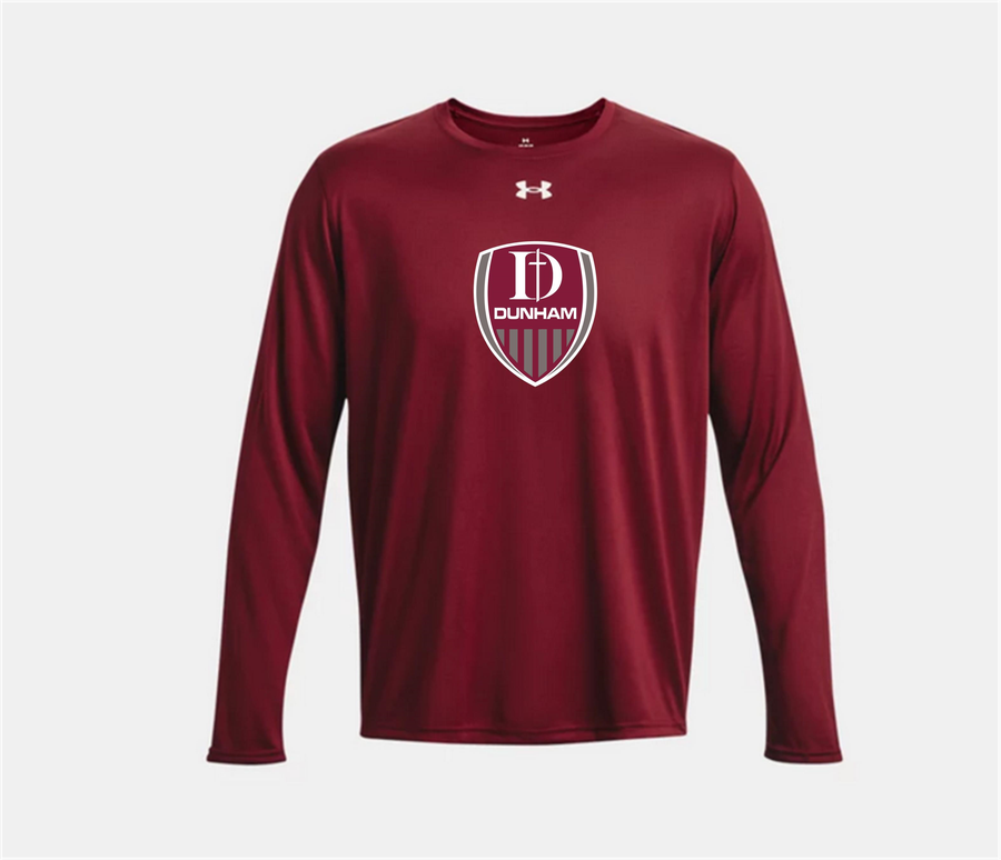 UA Dunham Tech LS Tee - Cardinal Dunham   - Third Coast Soccer
