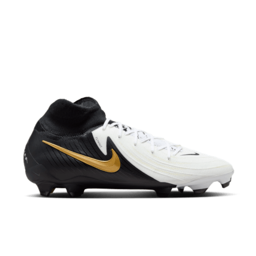 Nike Phantom Luna II Pro FG - White/Black/Gold Men's Footwear   - Third Coast Soccer