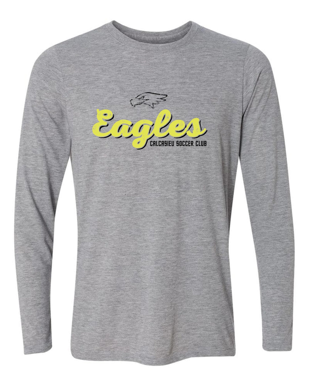 Calcasieu Soccer Club Eagles Long-Sleeve T-Shirt CSC Spiritwear Sport Grey Youth Small - Third Coast Soccer