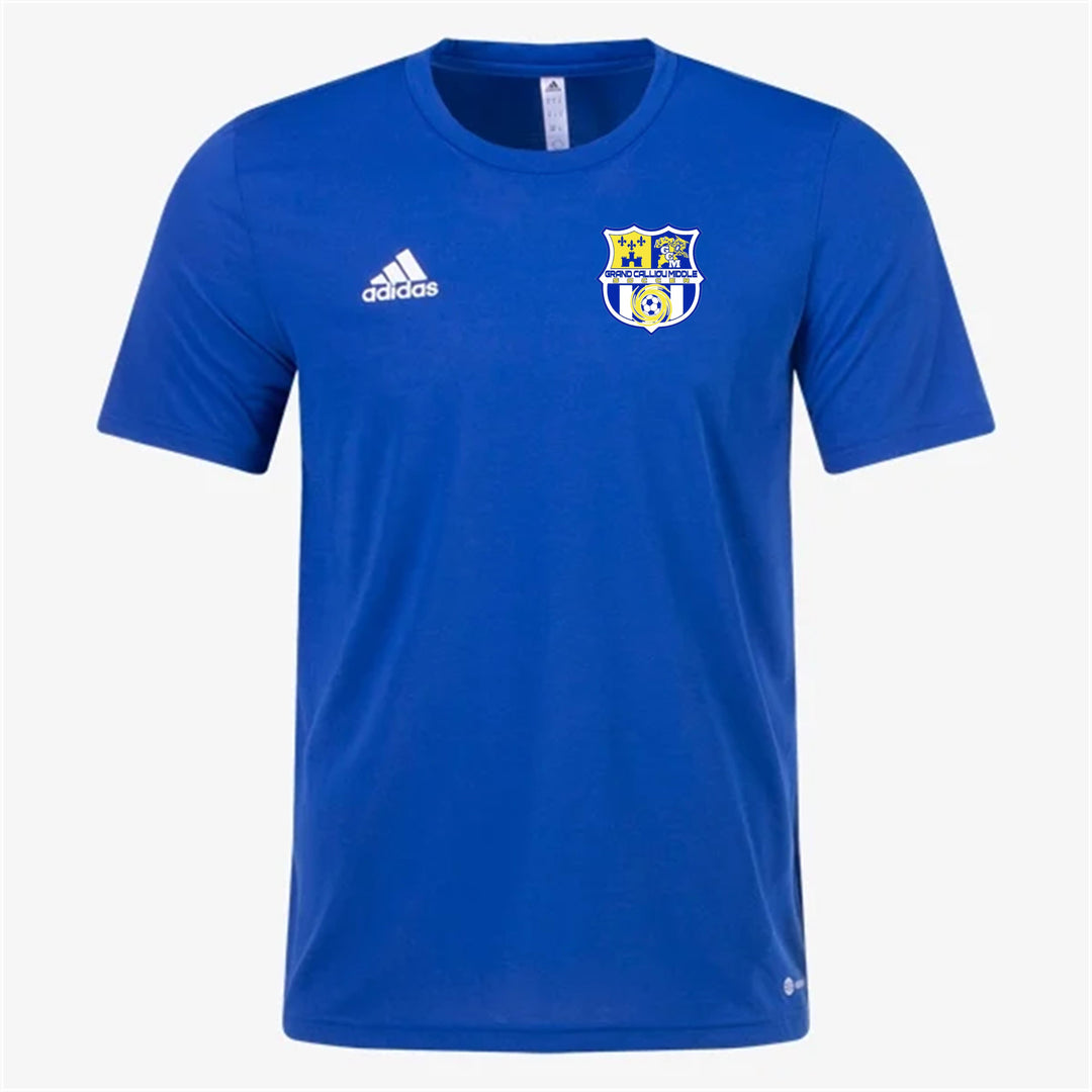 GCMS adidas Entrada 22 Polyester T-shirt T-Shirts Blue Youth Small - Third Coast Soccer