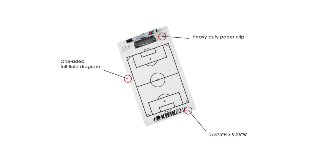 KwikGoal Soccer Clipboard Coaching Accessories - Third Coast Soccer