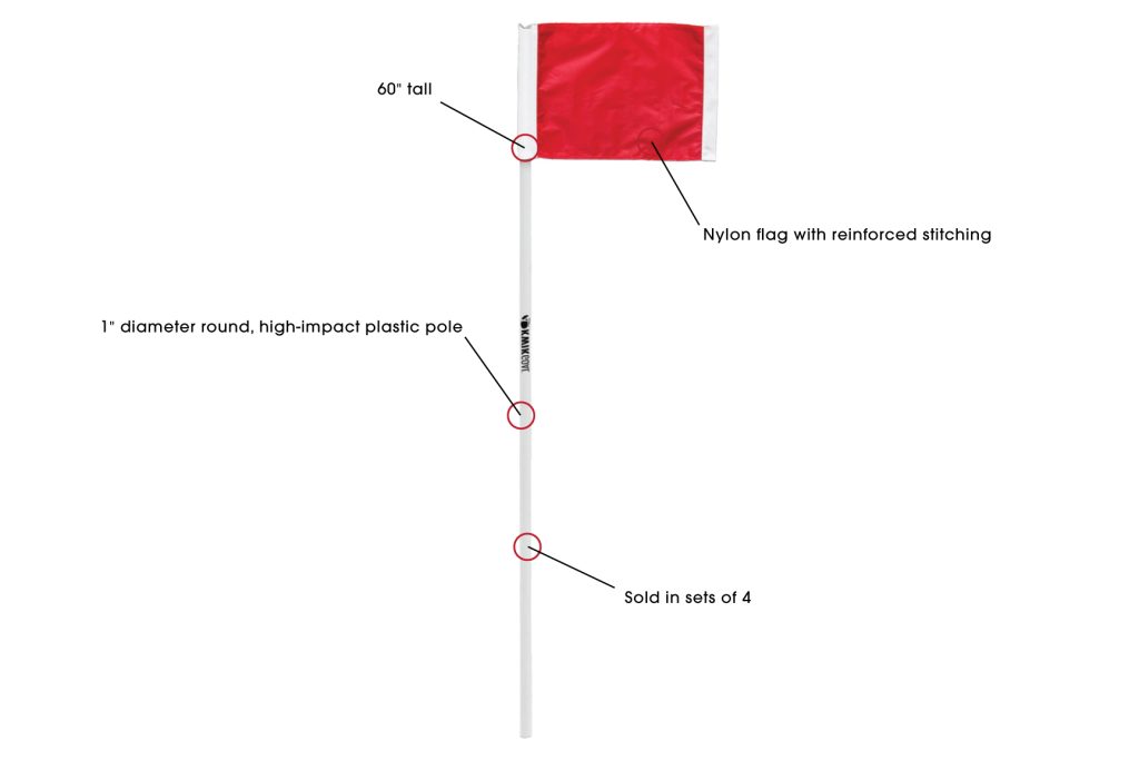 Kwikgoal Premier Corner Flags Without Base Field Equipment - Third Coast Soccer