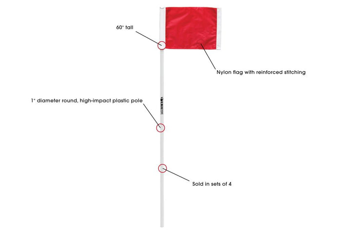 Kwikgoal Premier Corner Flags Without Base Field Equipment - Third Coast Soccer