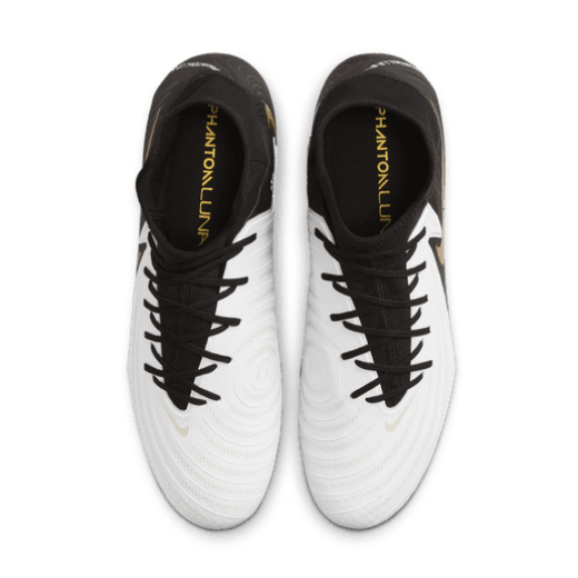 Nike Phantom Luna II Academy FG/MG - White/Black/Metallic Gold Mens Footwear   - Third Coast Soccer