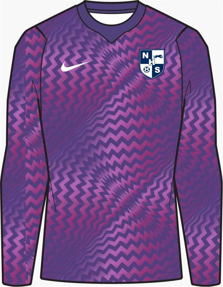 Nike NHS Men's Dri-Fit Gardien VI LS Goalkeeper Jersey Northshore High School Wild Grape/White Mens Small - Third Coast Soccer