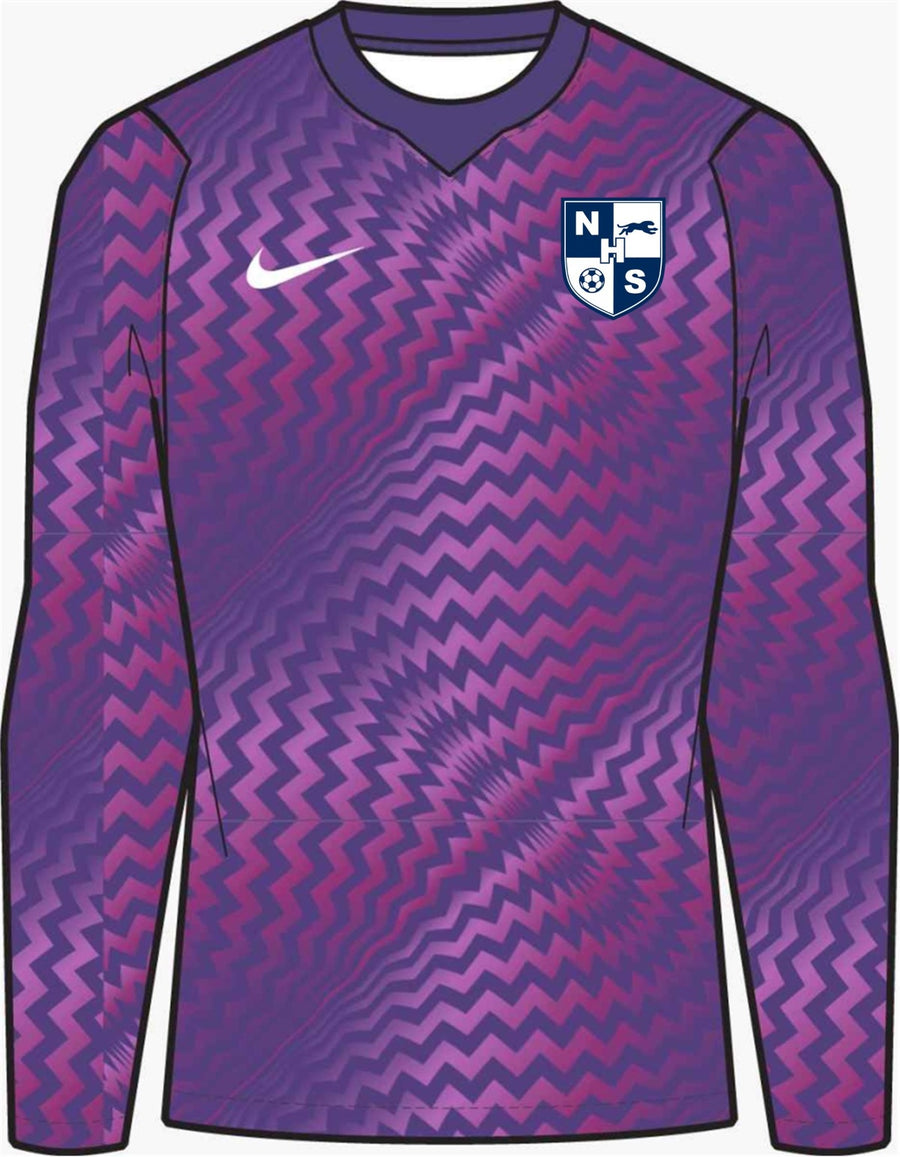 Nike NHS Men's Dri-Fit Gardien VI LS Goalkeeper Jersey Northshore High School Wild Grape/White Mens Small - Third Coast Soccer