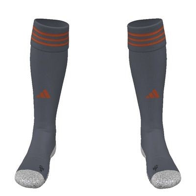 adidas Beau Chene HS Adi Sock 23 Custom Sock - Grey/Orange BCHS 24   - Third Coast Soccer
