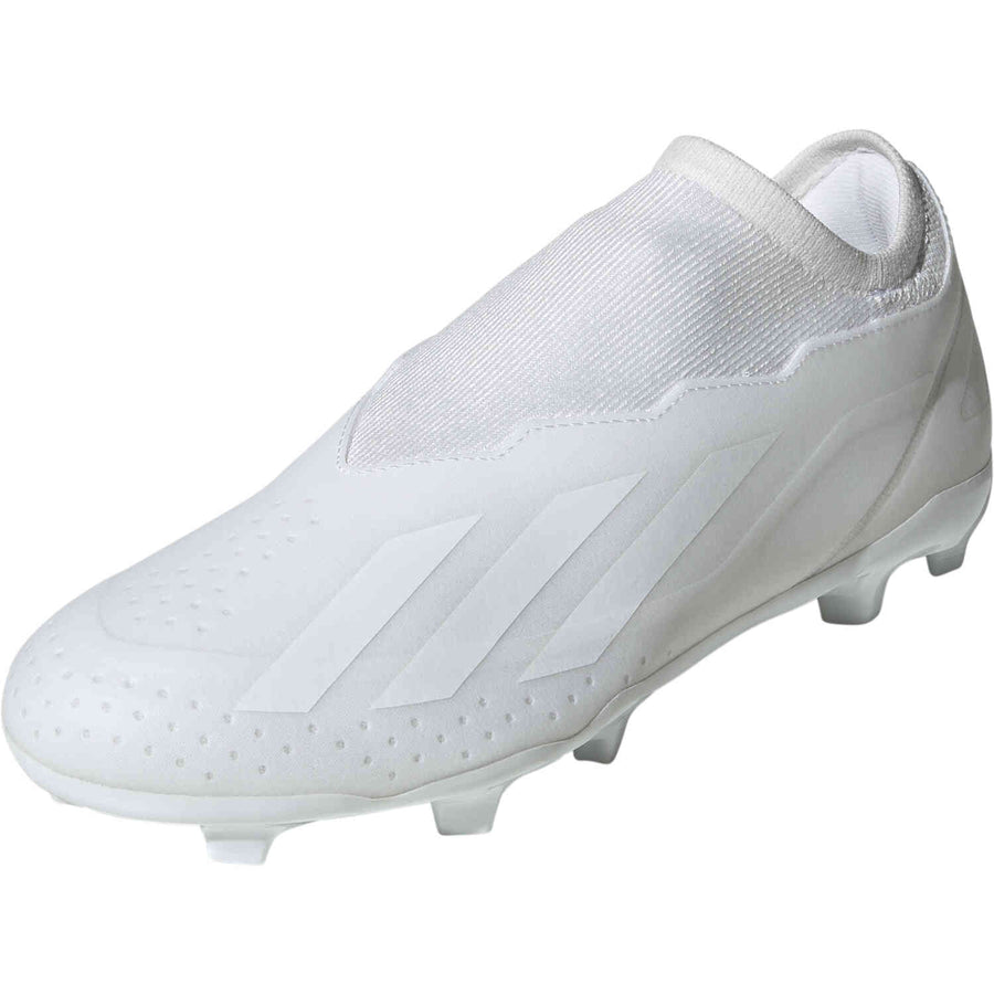 adidas X Crazyfast.3 Laceless FG - Feather White Mens Footwear Feather White/Feather White Mens 6.5 - Third Coast Soccer