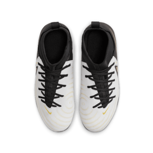 Nike Junior Phantom Luna II Club FG - White/Black/Metallic Gold Youth Footwear   - Third Coast Soccer