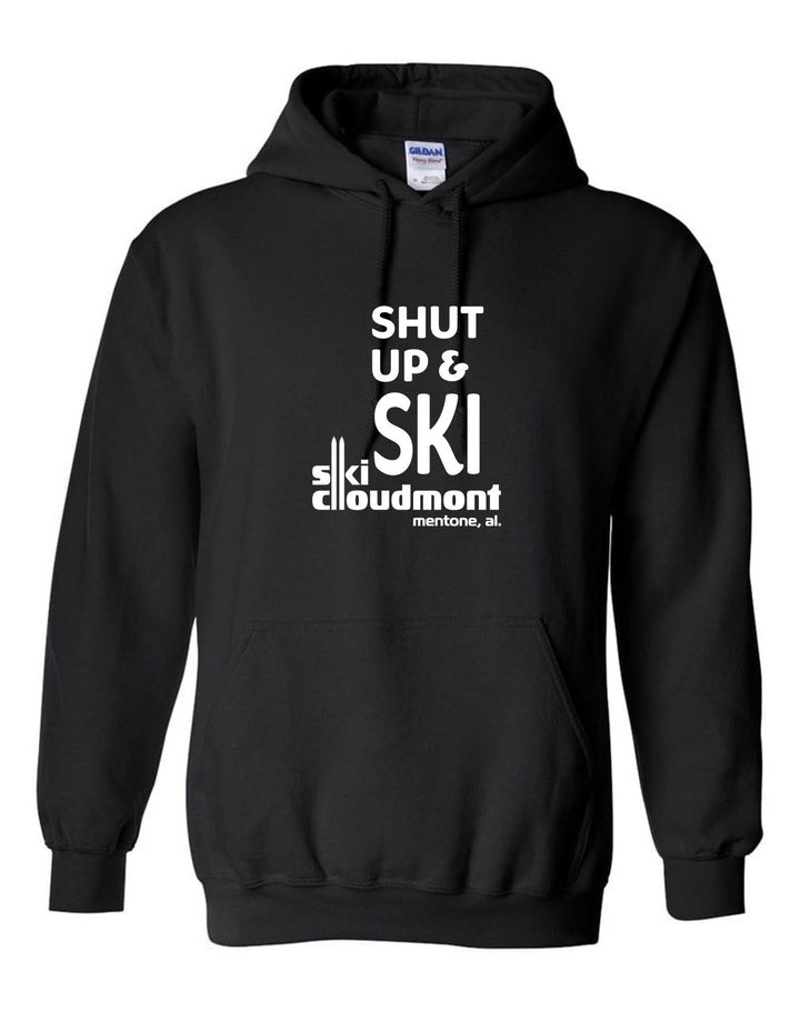 Shut Up & Ski Hooded Sweatshirt Shut up & ski Black Youth Small - Third Coast Soccer