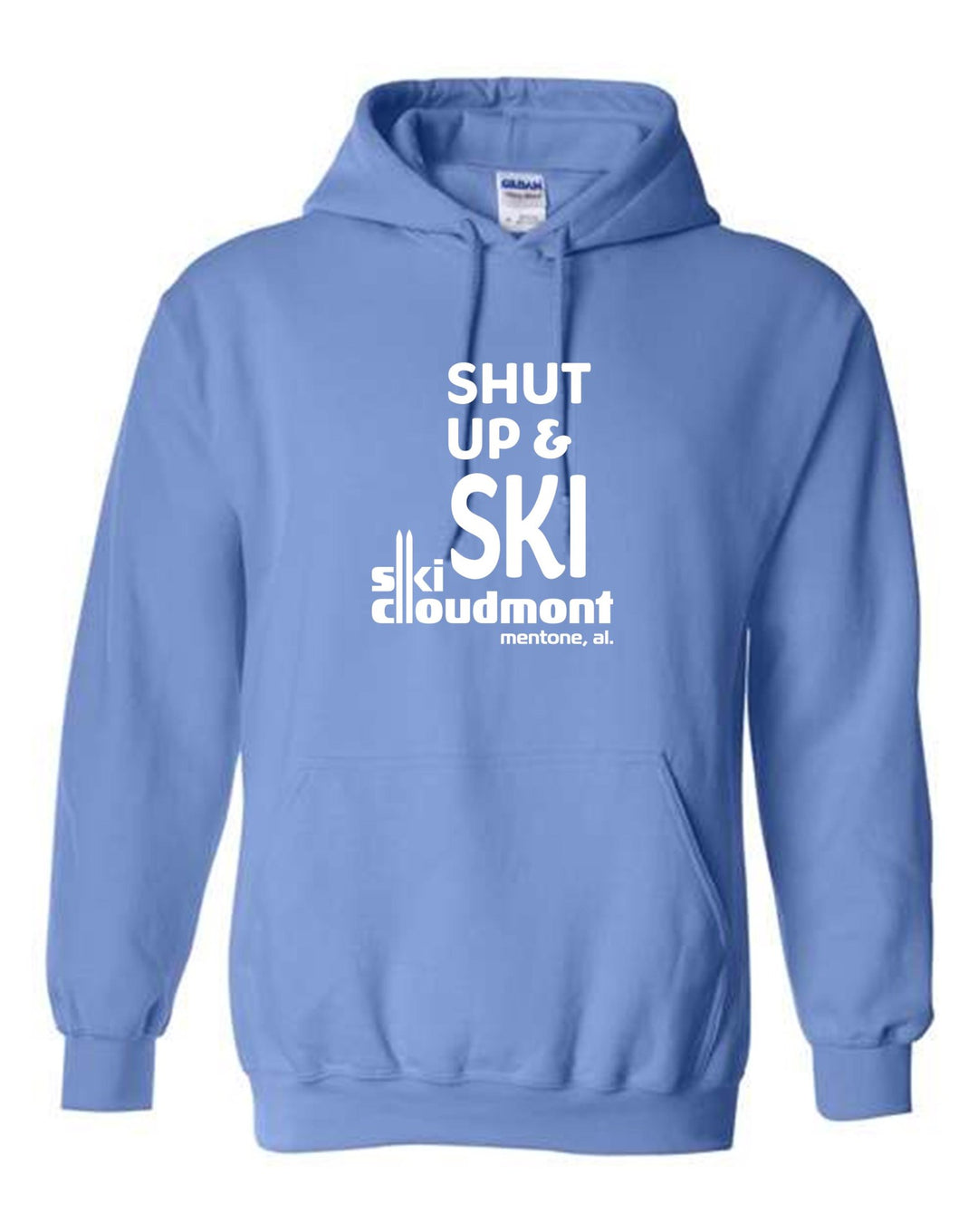 Shut Up & Ski Hooded Sweatshirt Shut up & ski Light Blue Youth Small - Third Coast Soccer