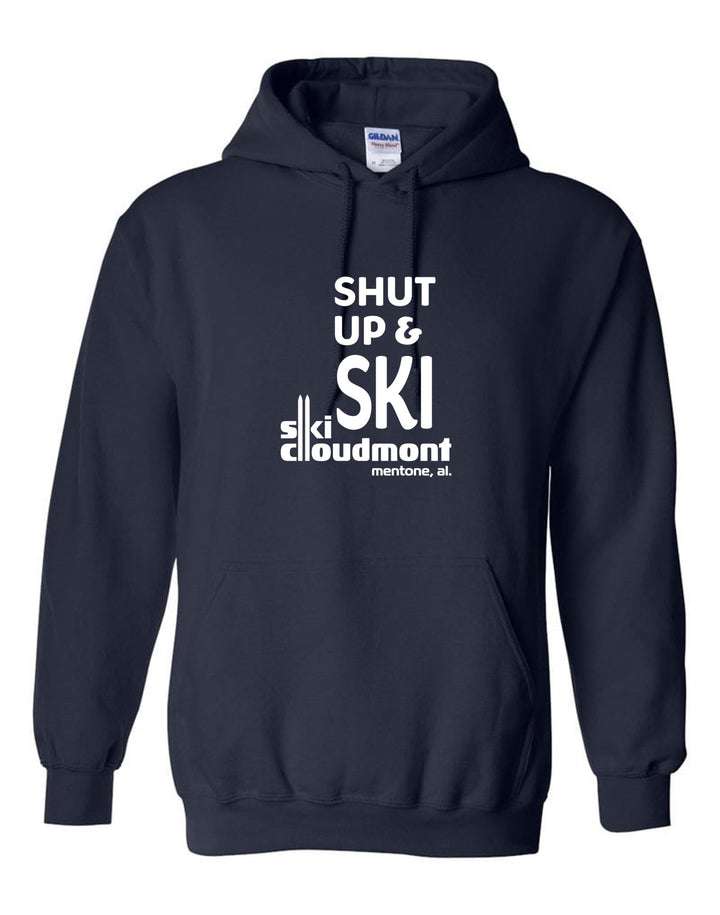 Shut Up & Ski Hooded Sweatshirt Shut up & ski Navy Youth Small - Third Coast Soccer