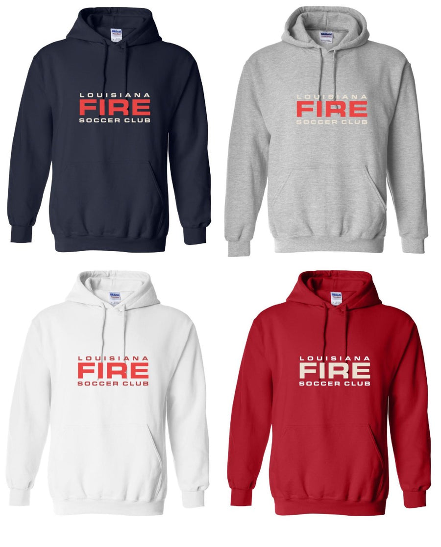 Louisiana Fire Wordmark Hooded Sweatshirt Louisiana Fire SC Spiritwear - Third Coast Soccer