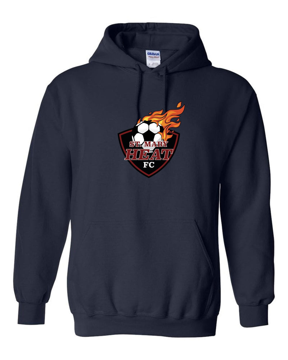 St. Mary Heat Hooded Sweatshirt St. Mary Spiritwear Navy Youth Small - Third Coast Soccer