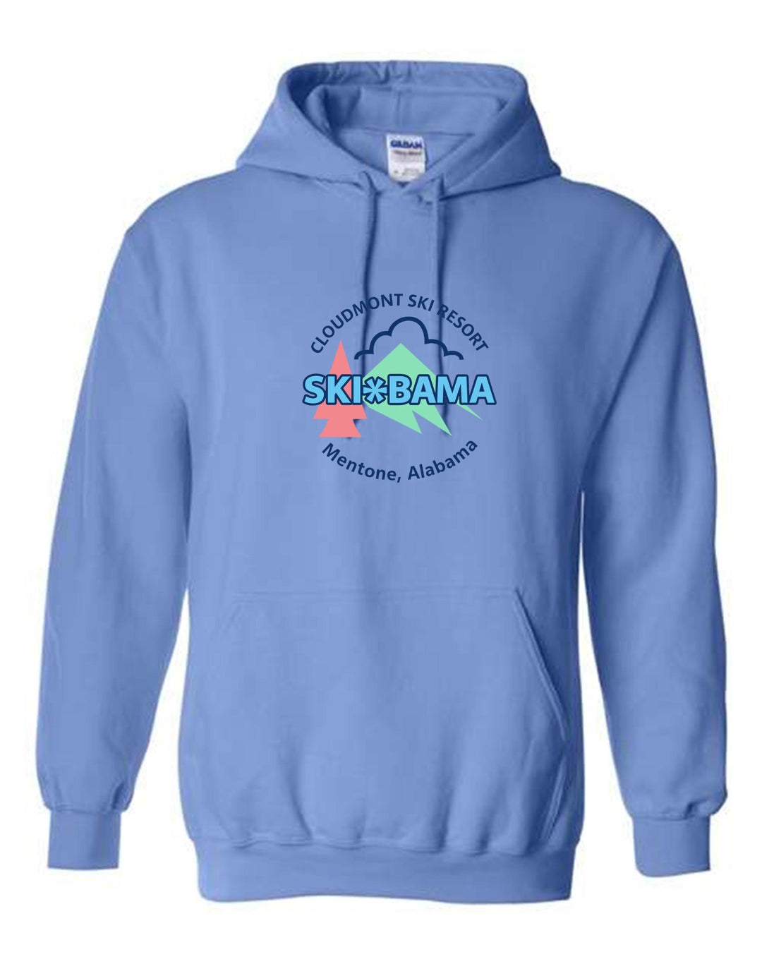Cloudmont Ski Resort Ski Bama Hooded Sweatshirt CSR Ski Bama Light Blue Youth Small - Third Coast Soccer