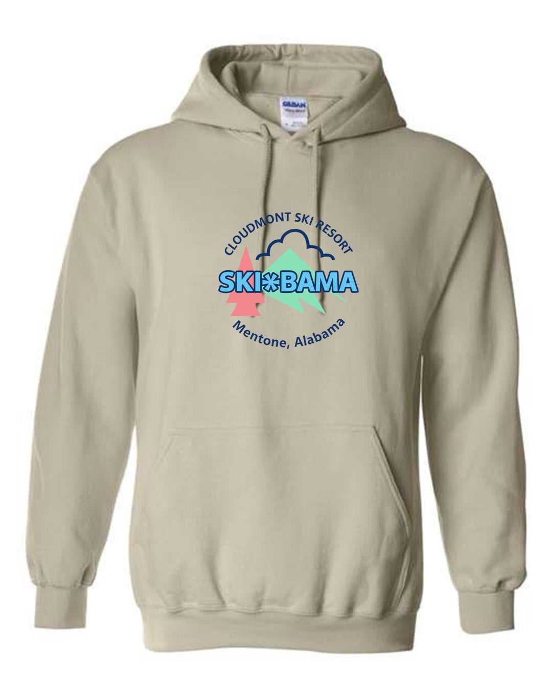 Cloudmont Ski Resort Ski Bama Hooded Sweatshirt CSR Ski Bama Sand Youth Small - Third Coast Soccer