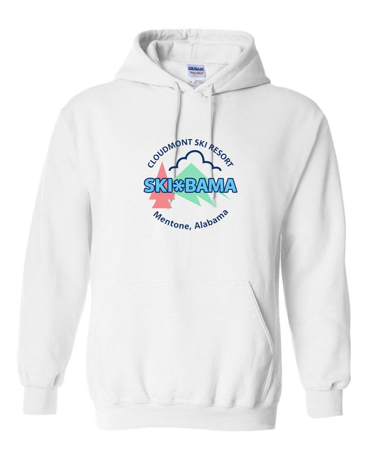 Cloudmont Ski Resort Ski Bama Hooded Sweatshirt CSR Ski Bama White Youth Small - Third Coast Soccer