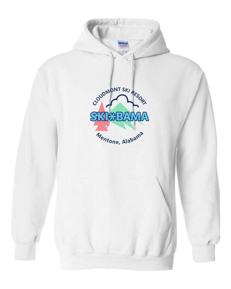 Cloudmont Ski Resort Ski Bama Hooded Sweatshirt CSR Ski Bama White Youth Small - Third Coast Soccer