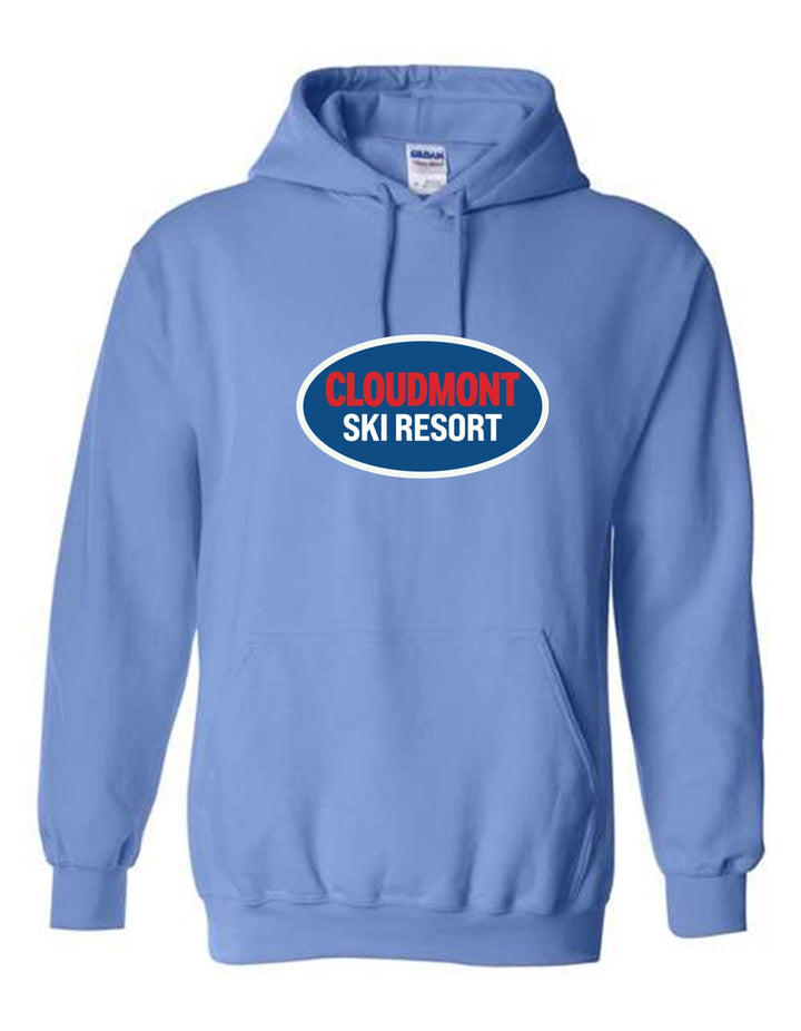 Cloudmont Ski Resort Hooded Sweatshirt CSR Oval Light Blue Youth Small - Third Coast Soccer